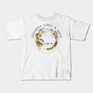 Happiness Comes in Waves Kids T-Shirt